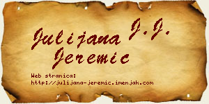 Julijana Jeremić vizit kartica